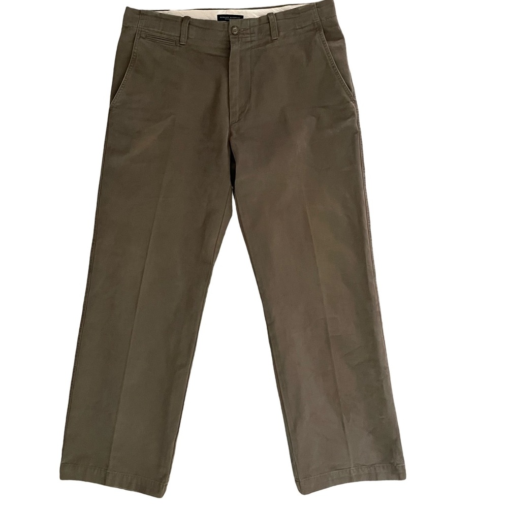 Banana Republic Wide Leg Pants Relaxed Cotton Taupe Men’s 35x32